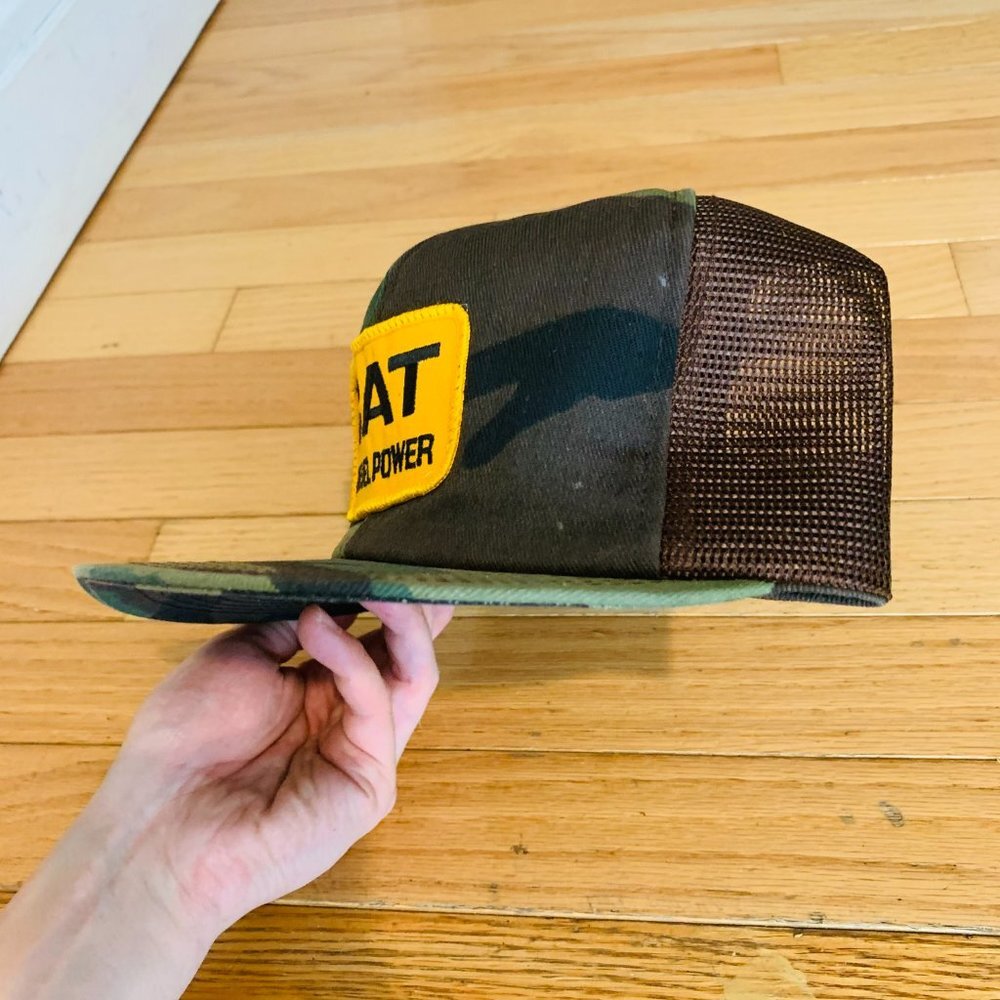 COPY - Vintage 80s CAT DIESEL POWER Snapback Mesh Hat - Picture 5 of 9